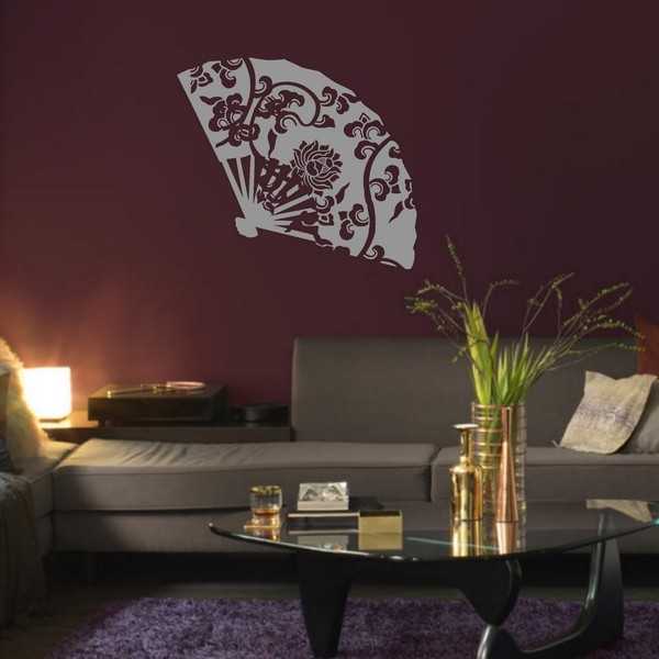 Example of wall stickers: Eventail asiatique